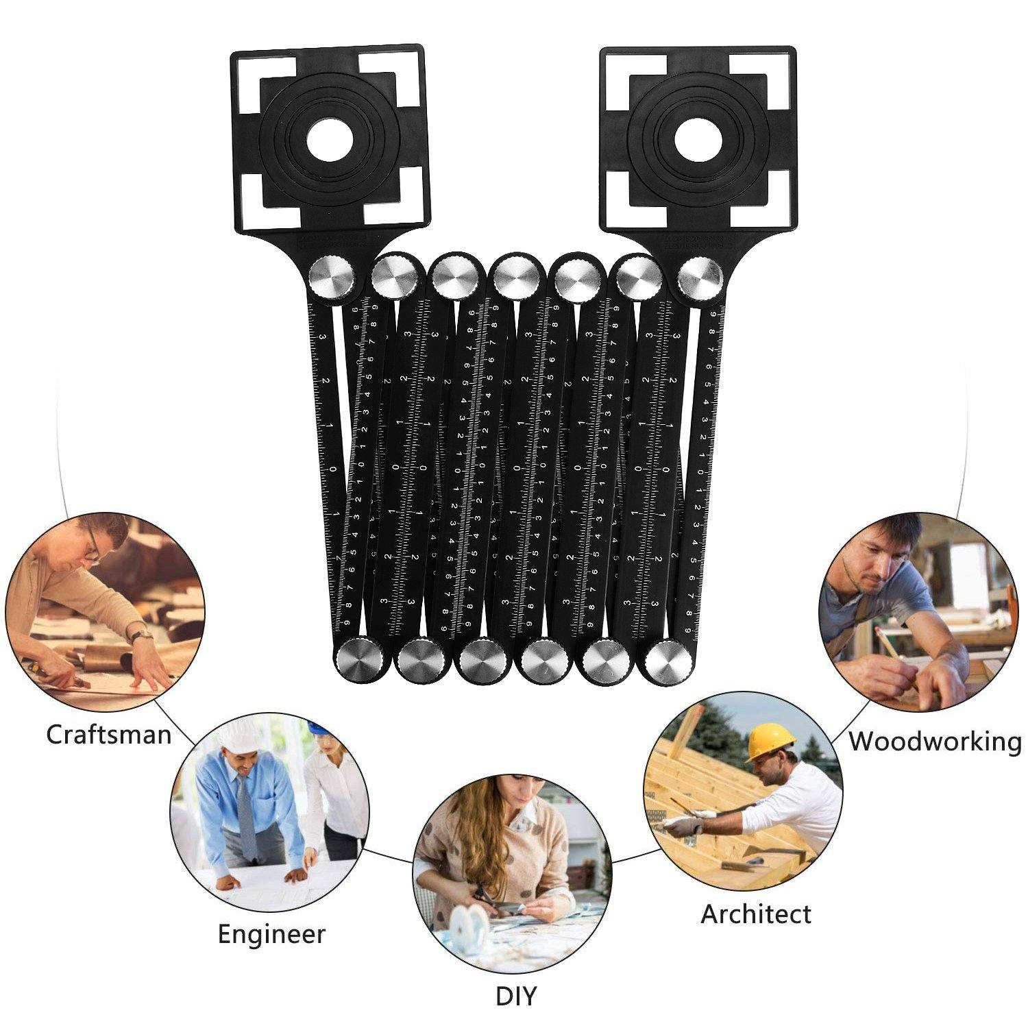 Six/Twelve-Sided Aluminum Alloy Angle Measuring Tool - Image 6