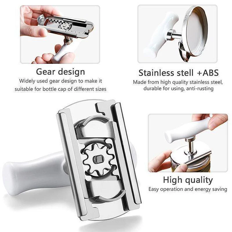 Size Adjustable Stainless Steel Can Opener Bottle Tin Cap - Image 3