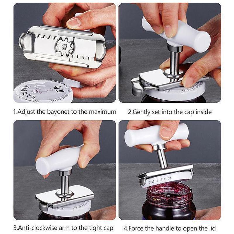 Size Adjustable Stainless Steel Can Opener Bottle Tin Cap - Image 4