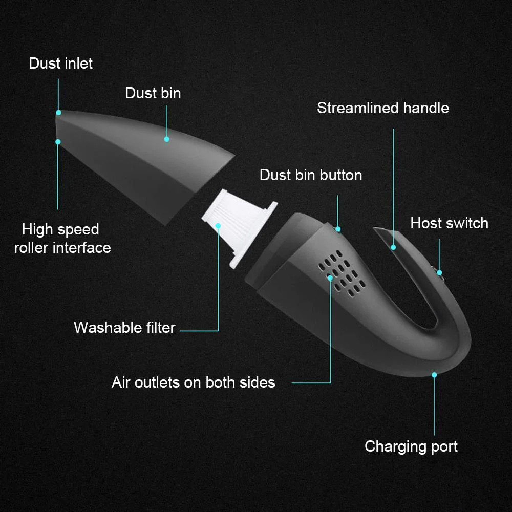 Small Handheld High Power Wireless Household Car Dual-use Vacuum Cleaner - Image 6