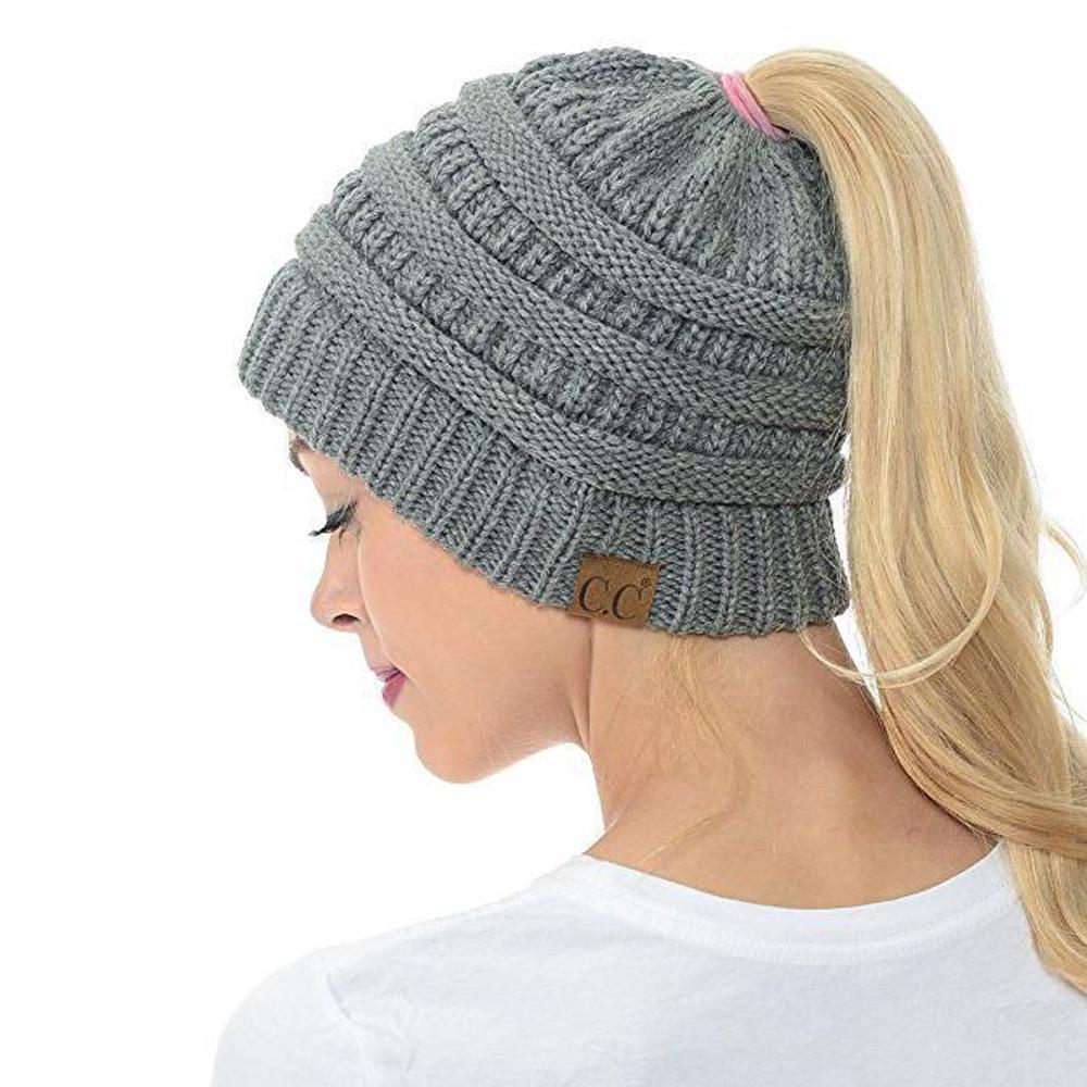 Soft Knit Ponytail Beanie - Image 10