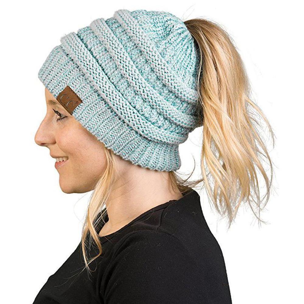 Soft Knit Ponytail Beanie - Image 12