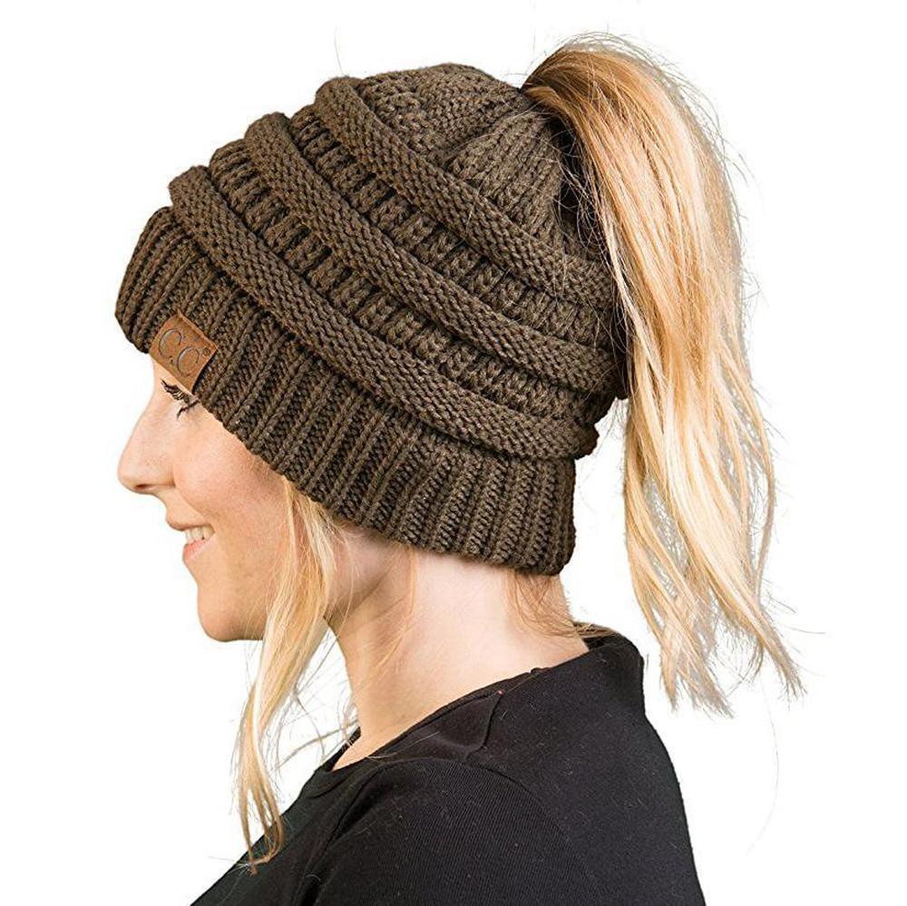 Soft Knit Ponytail Beanie - Image 13
