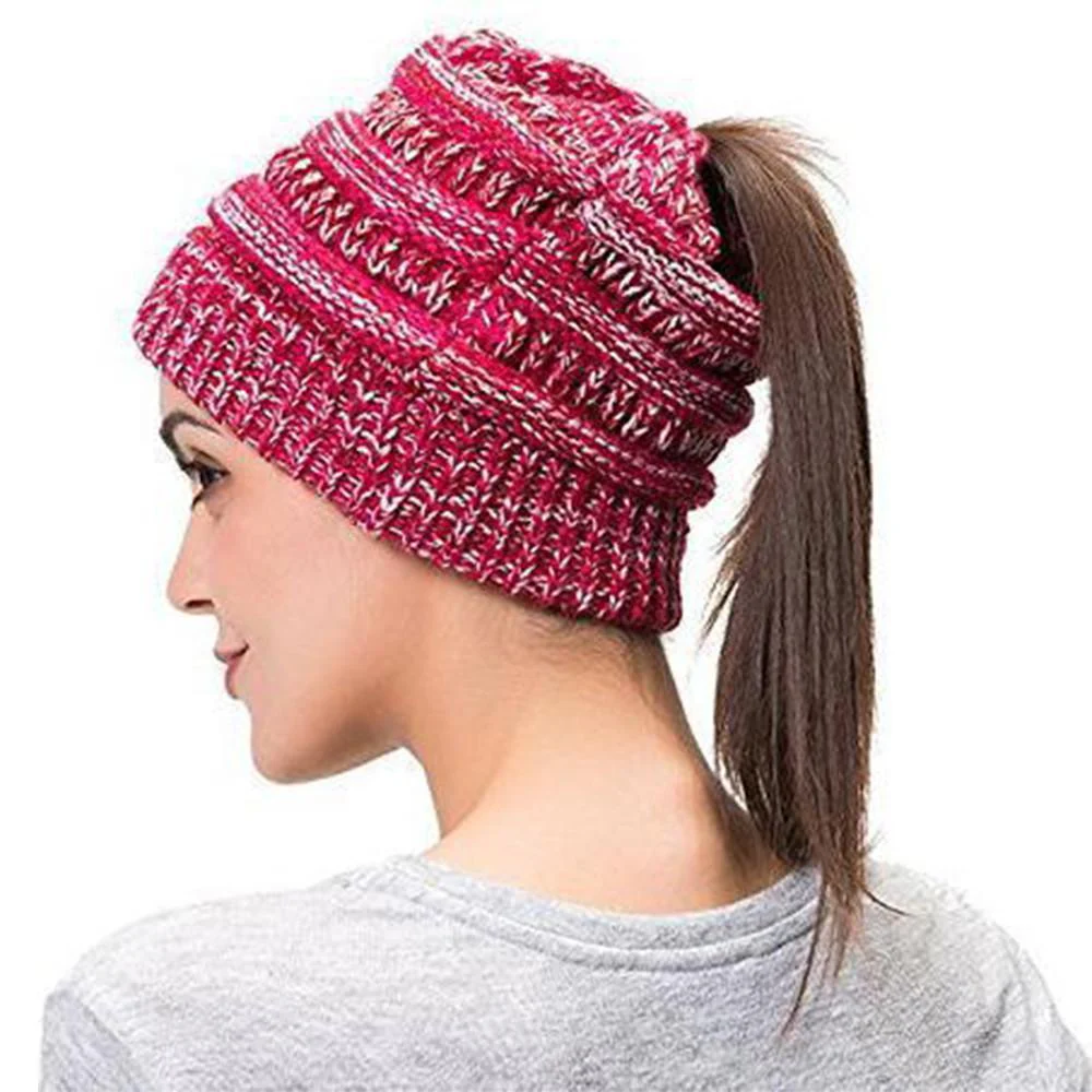 Soft Knit Ponytail Beanie - Image 14