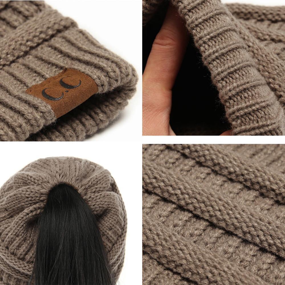 Soft Knit Ponytail Beanie - Image 3
