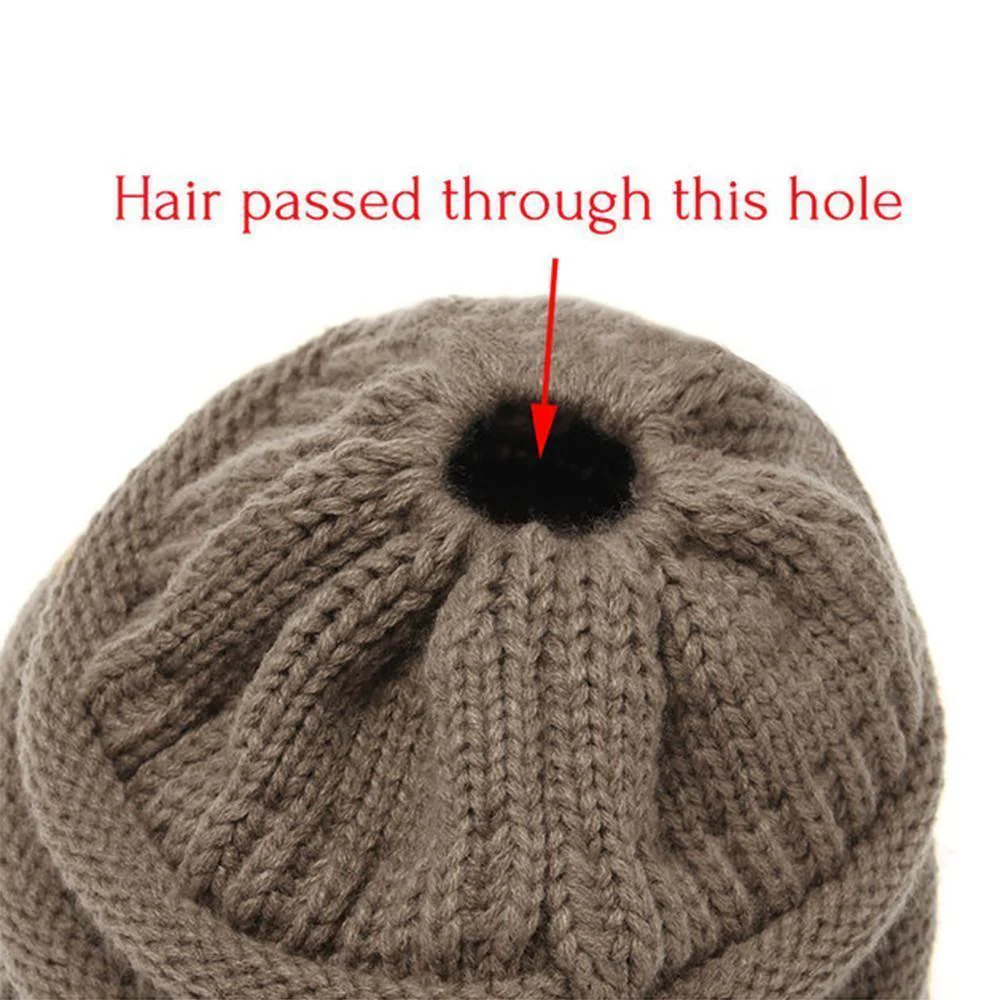 Soft Knit Ponytail Beanie - Image 4