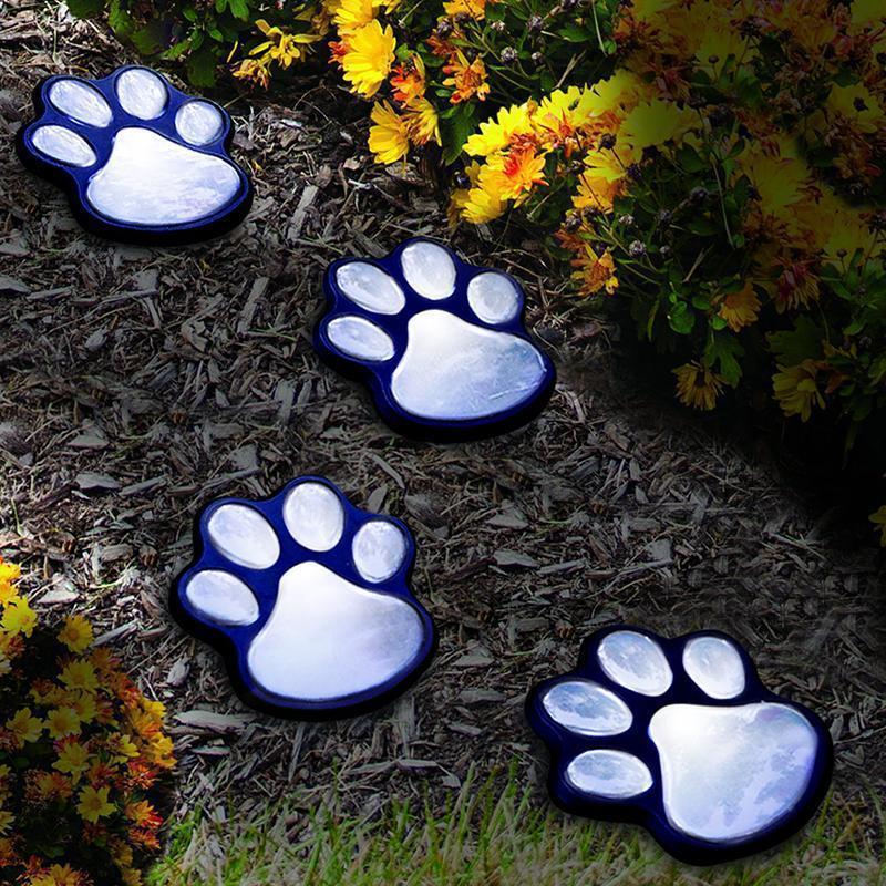 Solar-Powered Paw Print Lights Garden Lantern - Image 7