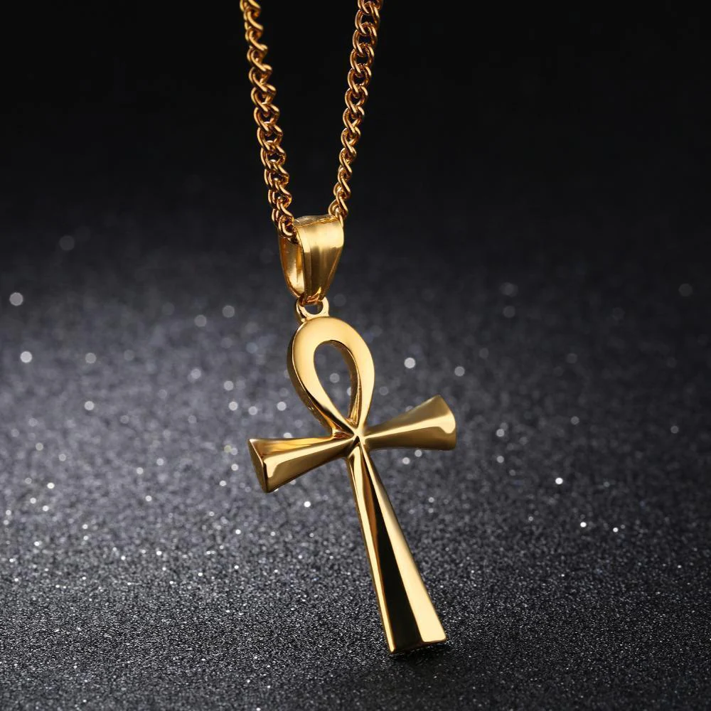 Stainless steel ancient Egyptian Cross men's Necklace - Image 5