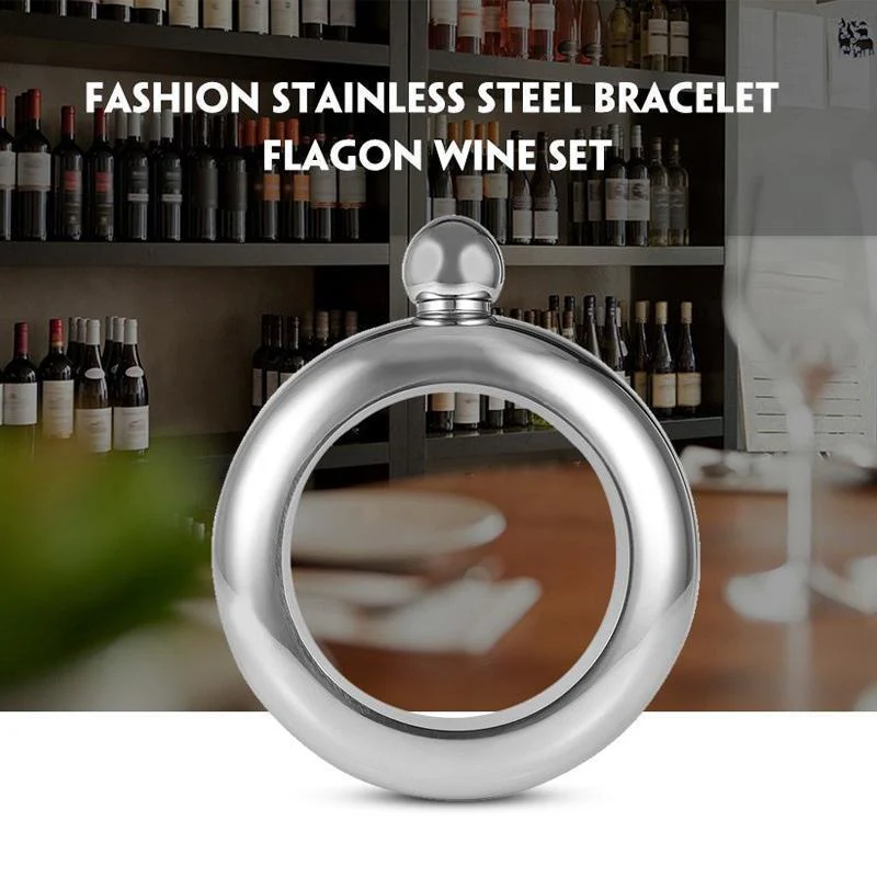 Stainless Steel Bangle Bracelet Flask for Women - Image 7