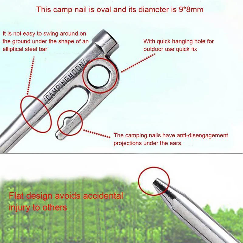 Stainless steel Camping Tent Pegs - Image 5