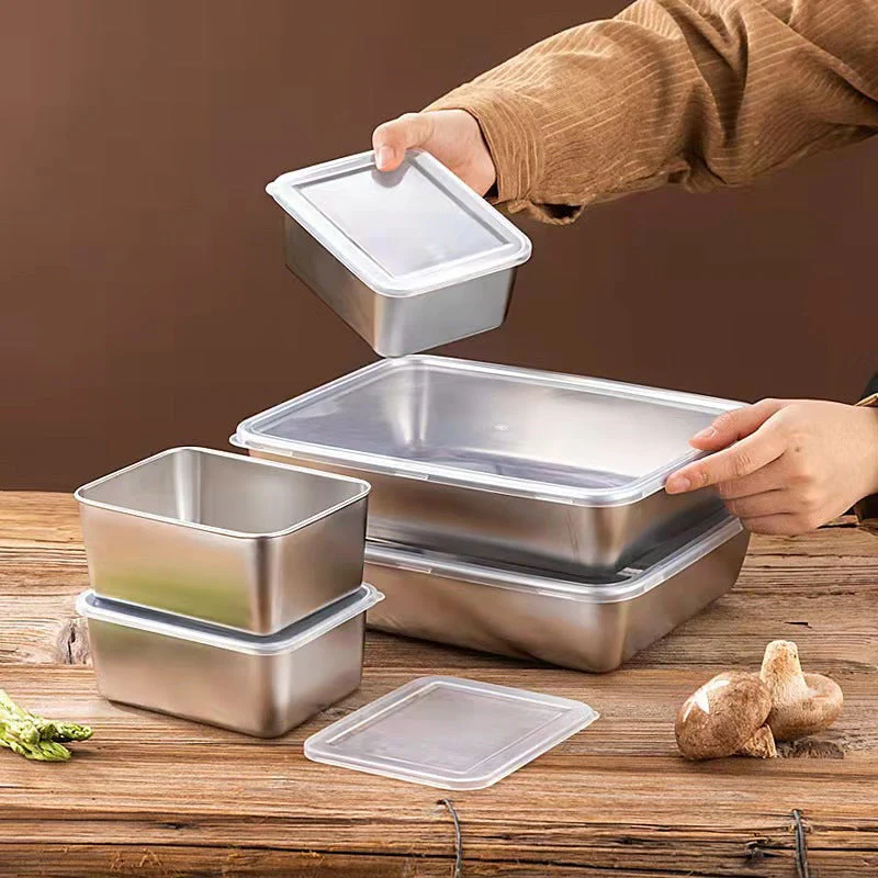 Stainless Steel Square Plate (With Lid) - Image 3