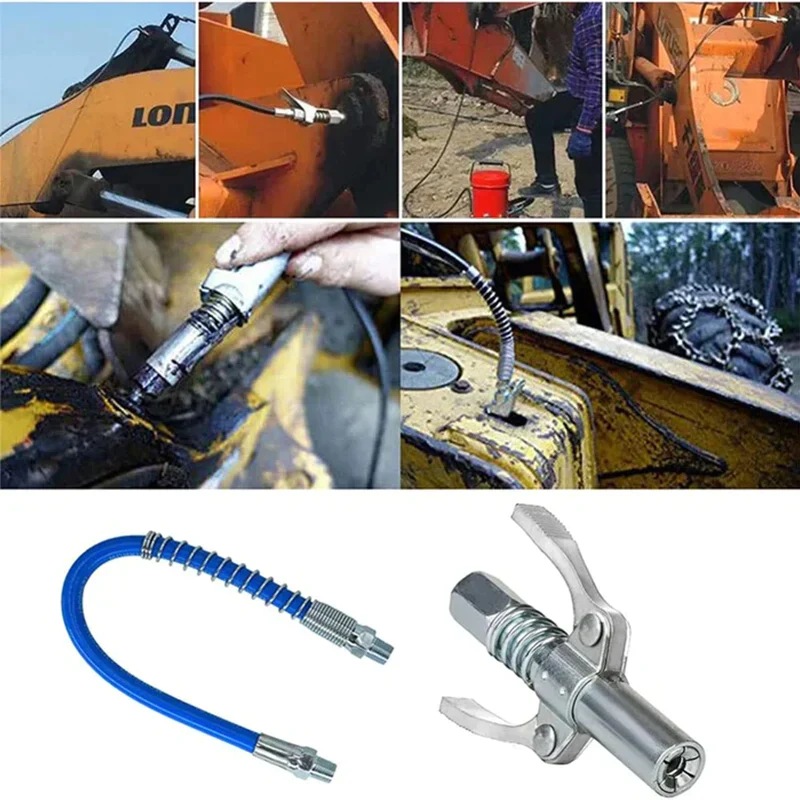 Strong Lock on Grease Couplers with 18 Inch Spring Flex Hose - Image 4