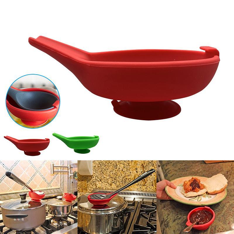 Suction Cup Silicone Spoon Holder - Image 3
