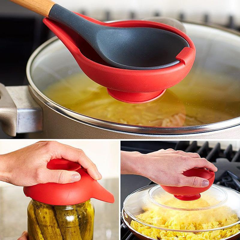Suction Cup Silicone Spoon Holder - Image 4