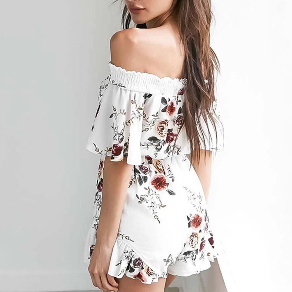 Summer Floral Chiffon Rompers - Image 4
