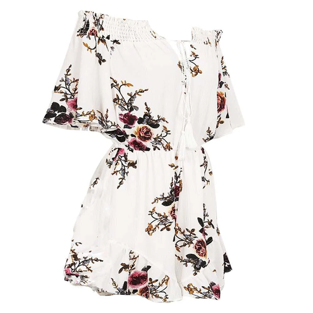 Summer Floral Chiffon Rompers - Image 6