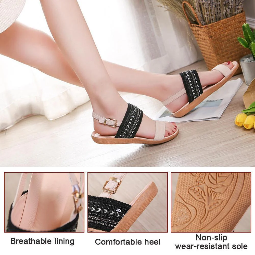Summer Roman Flat Sandals - Image 4