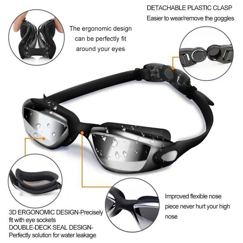 Swimming Set - Goggles, Cap, Earplug, Nose Clip - Image 7