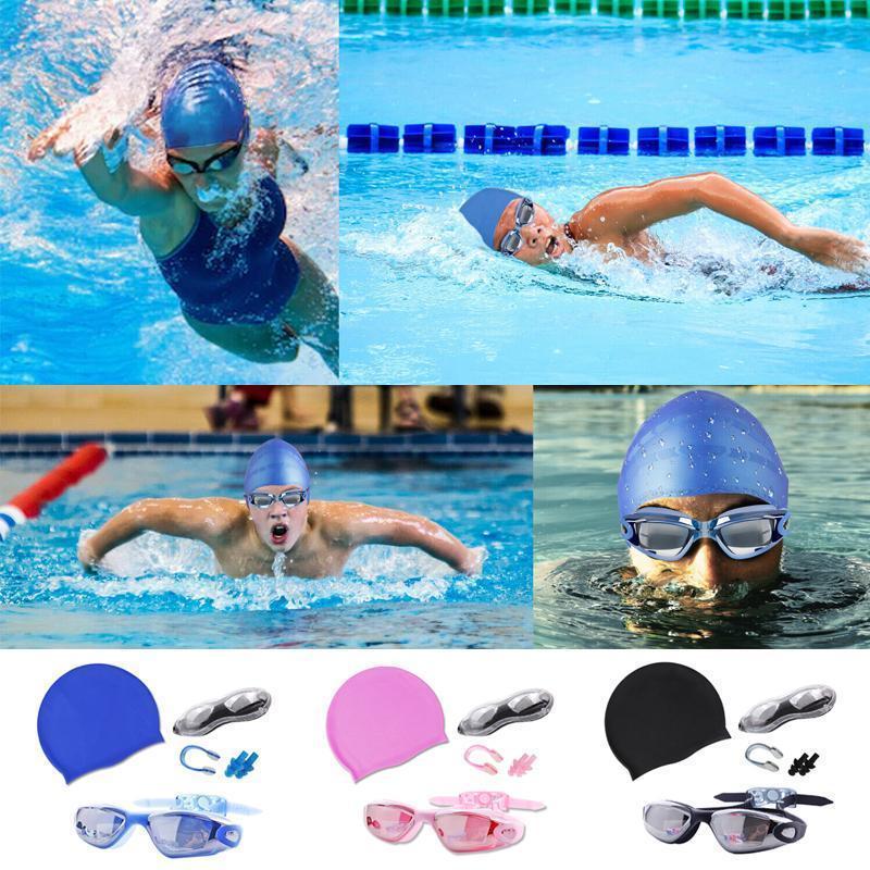 Swimming Set - Goggles, Cap, Earplug, Nose Clip - Image 8