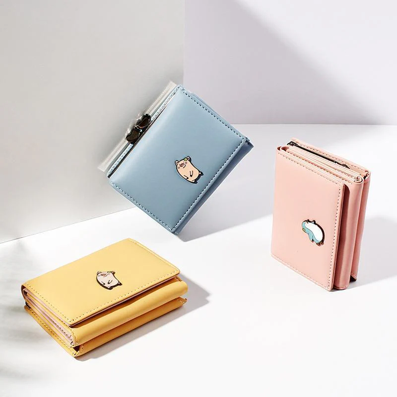 Three Folding Multi-Card Female Wallet - Image 2