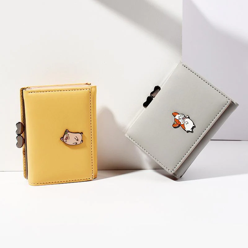Three Folding Multi-Card Female Wallet - Image 4