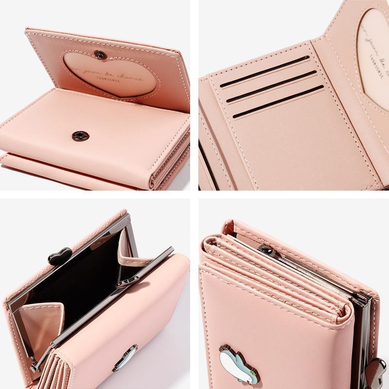 Three Folding Multi-Card Female Wallet - Image 6