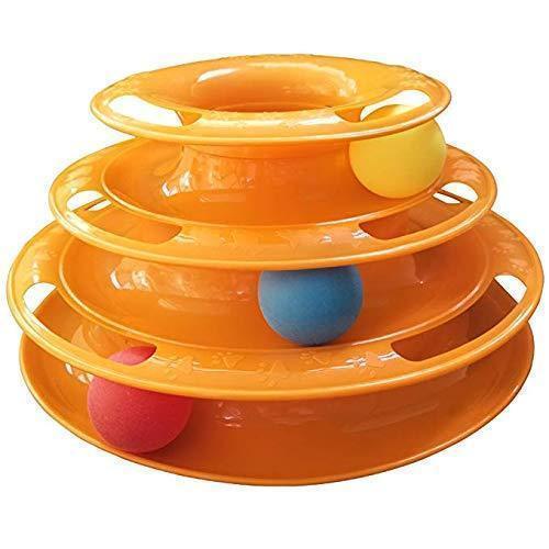 Three Layer Colorful Cat Track Tower Toy - Image 10