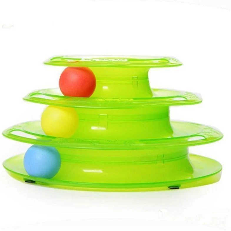 Three Layer Colorful Cat Track Tower Toy - Image 11