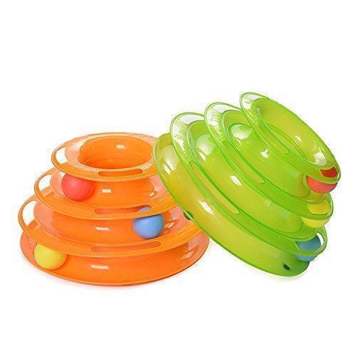 Three Layer Colorful Cat Track Tower Toy - Image 7