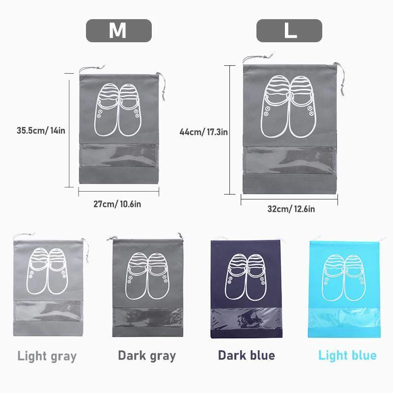Travel Shoe Storage Drawstring Bags (6 PCs) - Image 6