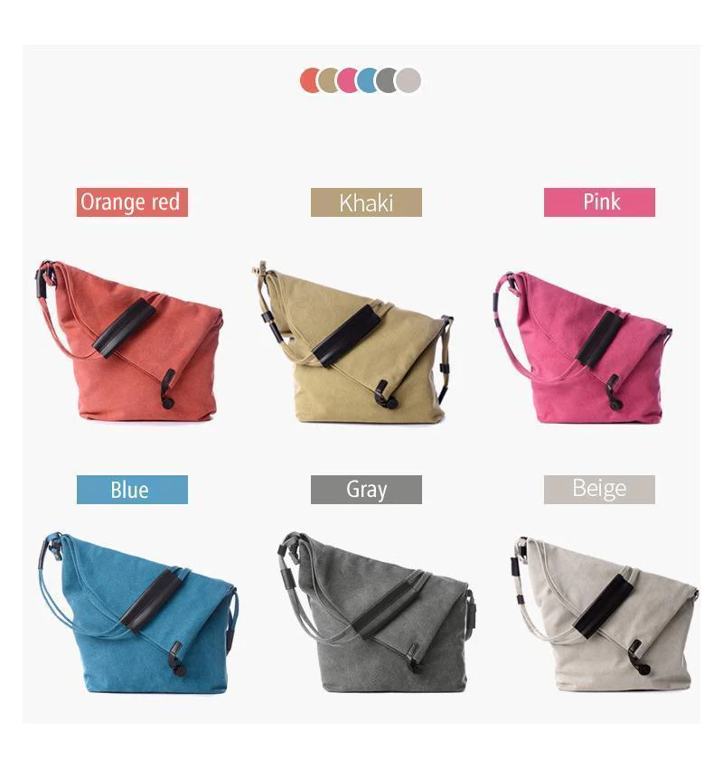 Trendy literary retro canvas bag - Image 5