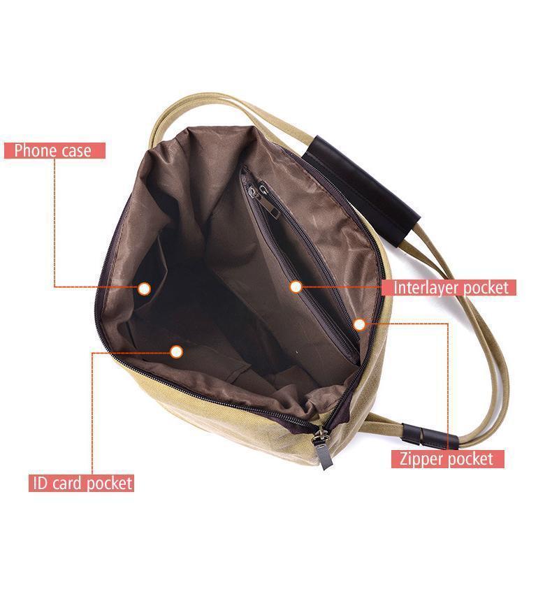 Trendy literary retro canvas bag - Image 6