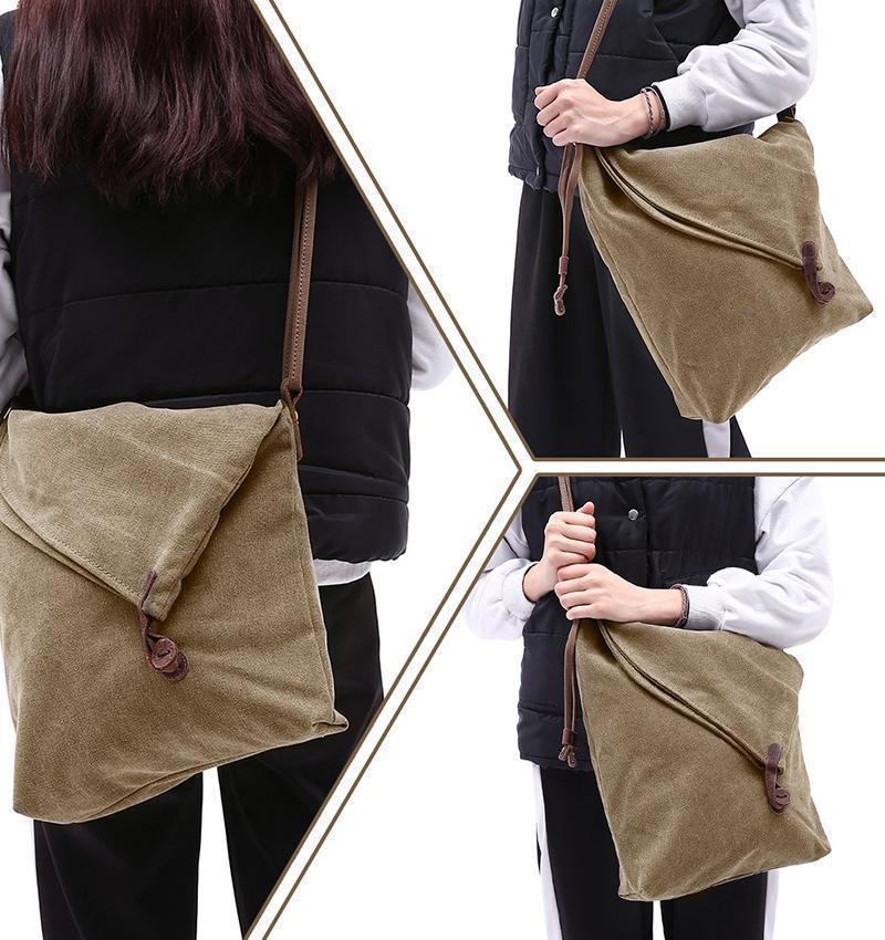 Trendy literary retro canvas bag - Image 8