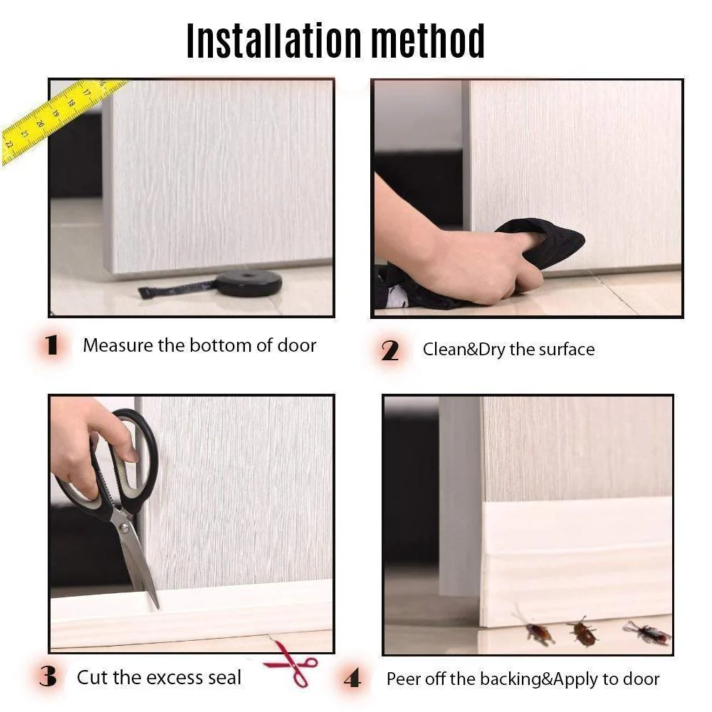 Under Door Draft Stopper Insulator Door Sweep 39" Length - Image 8