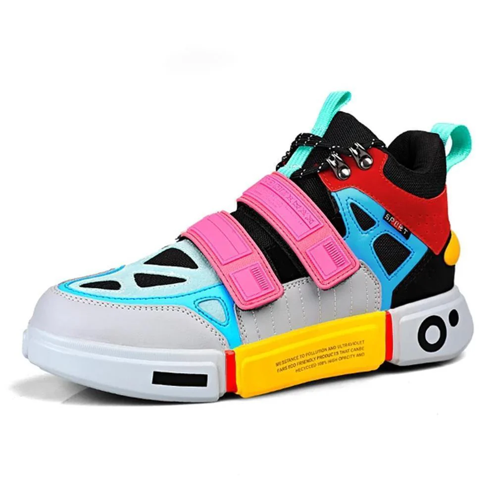 Unisex Couple Running Velcro Sneakers - Image 4