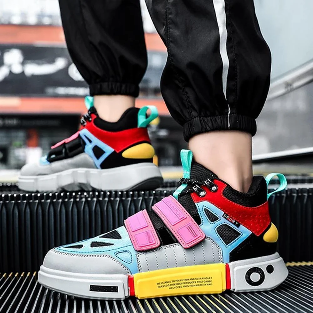 Unisex Couple Running Velcro Sneakers - Image 9