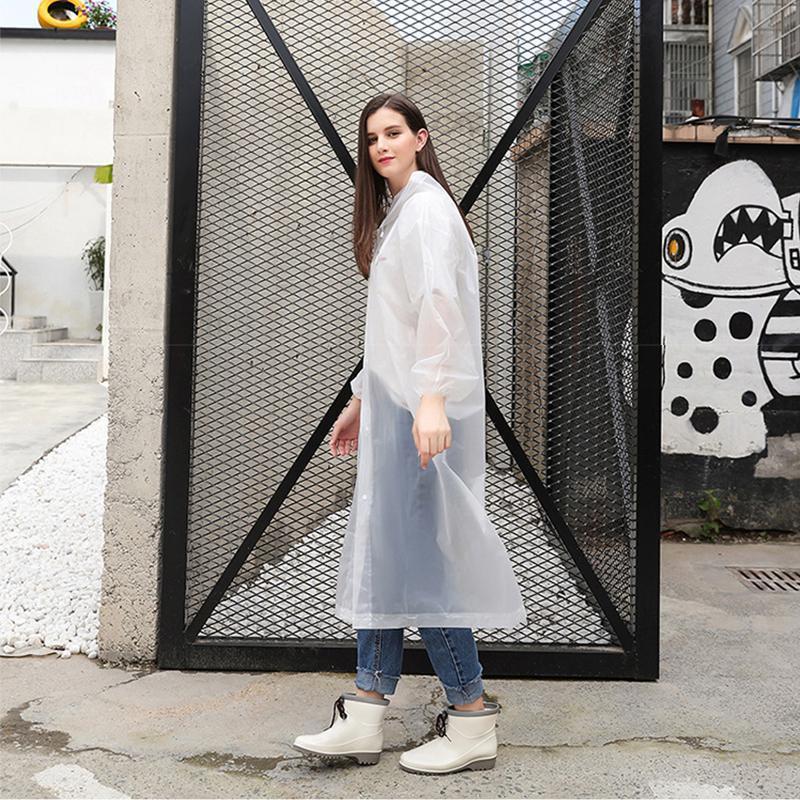 Unisex Reusable Portable Frosted Raincoat - Image 10