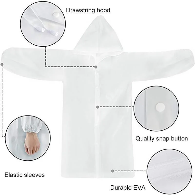 Unisex Reusable Portable Frosted Raincoat - Image 4