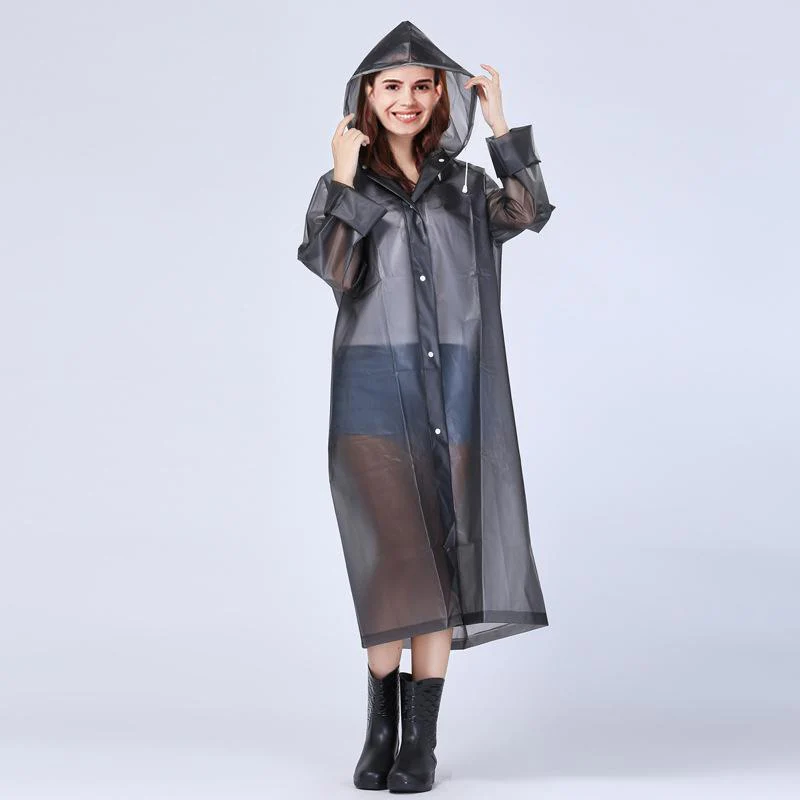 Unisex Reusable Portable Frosted Raincoat - Image 8