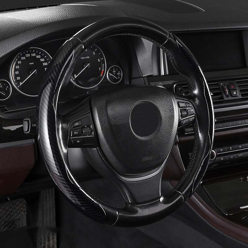 Universal Laser Carbon Fiber Pattern Steering Wheel Cover - Image 20