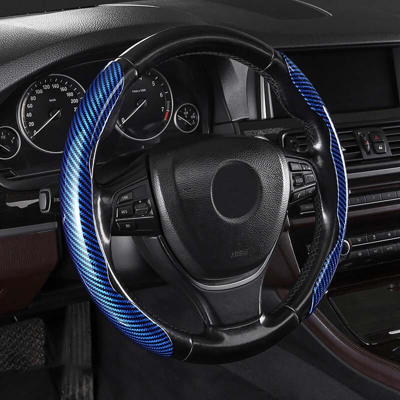 Universal Laser Carbon Fiber Pattern Steering Wheel Cover - Image 21