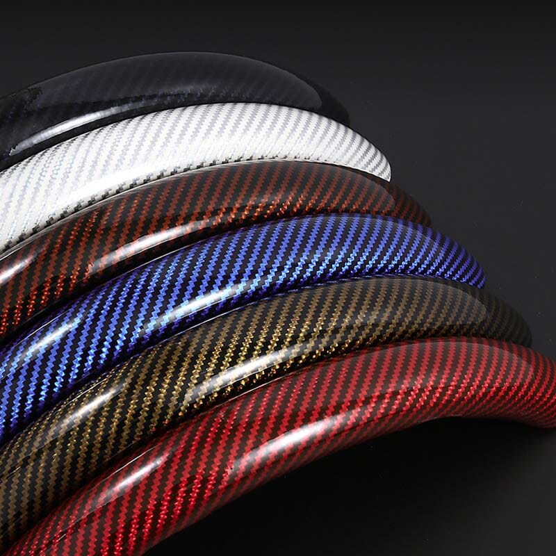 Universal Laser Carbon Fiber Pattern Steering Wheel Cover - Image 4