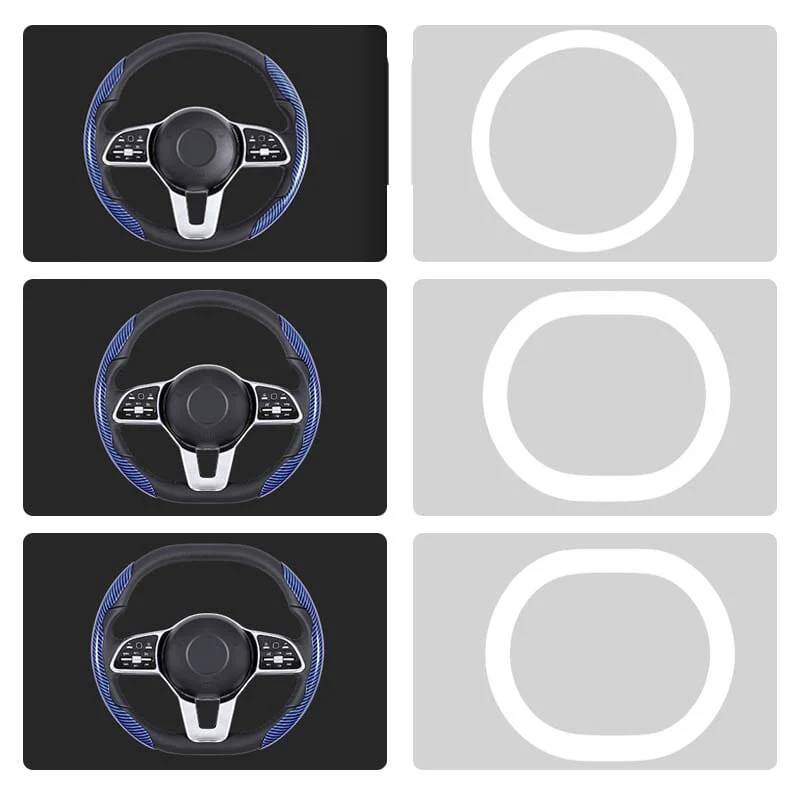 Universal Laser Carbon Fiber Pattern Steering Wheel Cover - Image 5