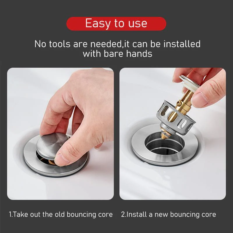 Universal Stainless Steel Pop-up Drain Filter - Image 6