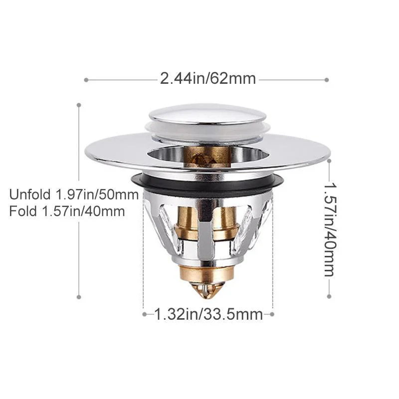 Universal Stainless Steel Pop-up Drain Filter - Image 8