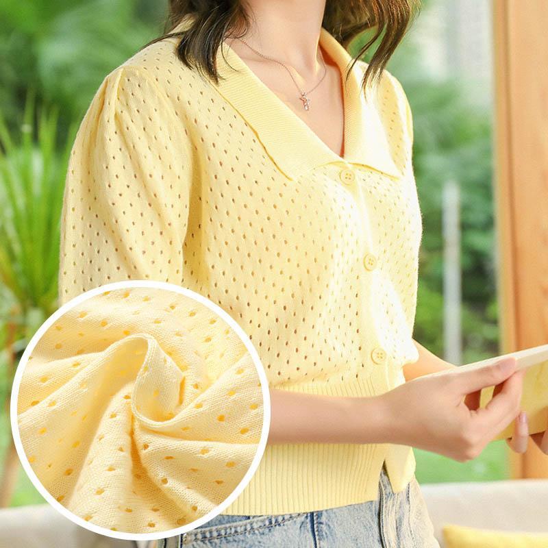V-neck Half-Sleeve Sweater - Image 5