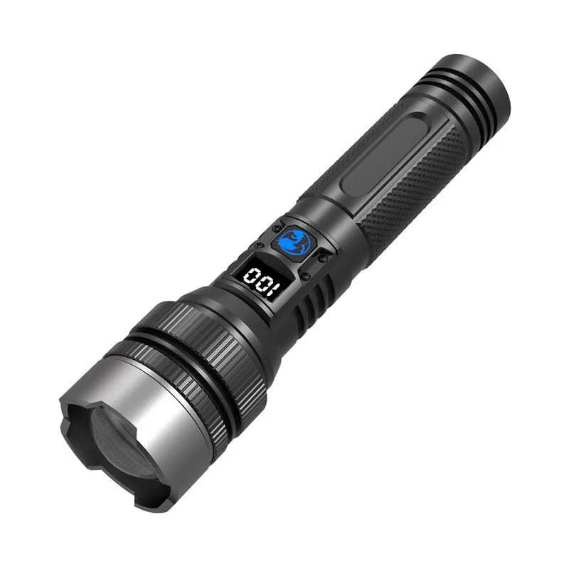 Waterproof Rechargeable Digital Display 2-in-1 Strong Light Flashlight - Image 14