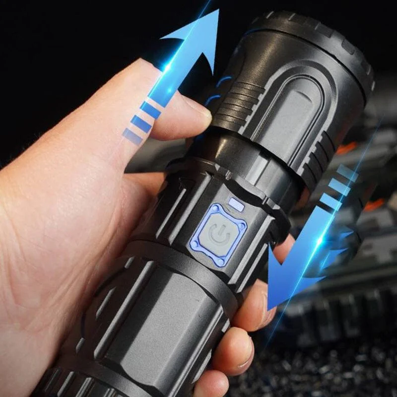 White Laser Telescope Zoom Flashlight - Image 4