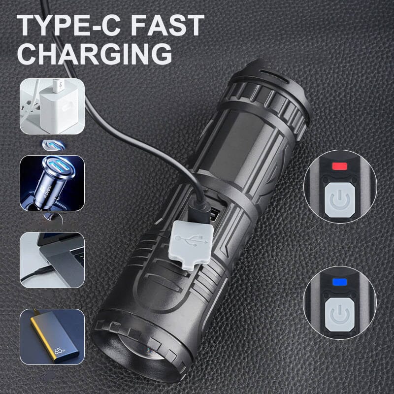 White Laser Telescope Zoom Flashlight - Image 7