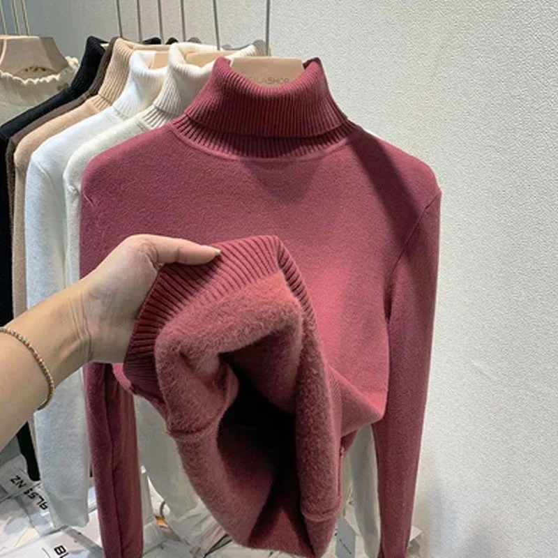 🎁New Year Sale-50% OFF🎁Winter Fleece Thick Knitted Bottoming Sweater(Buy 2 Free Shipping Today!) - Image 11